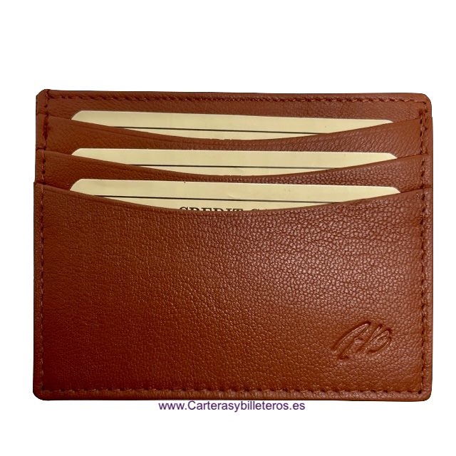 EXTRA-FINE LEATHER WALLET CARD HOLDER 