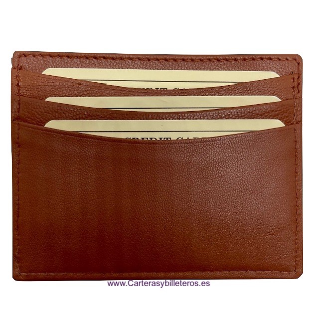 EXTRA-FINE LEATHER WALLET CARD HOLDER 