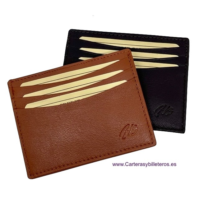 EXTRA-FINE LEATHER WALLET CARD HOLDER 