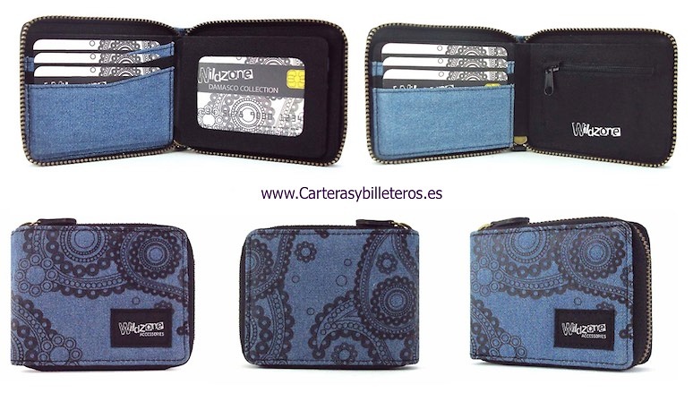 FABRIC WALLET CARRIER WITH WILDZONE PERIMETRICAL ZIPPER CLOSURE 