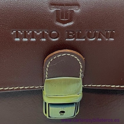 HAND BAG WITH HAND MARK TITTO BLUNI IN LEATHER MADE IN SPAIN 