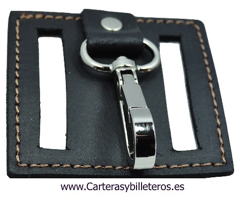 KEY CHAIN METAL WITH PIN BELT LEATHER 