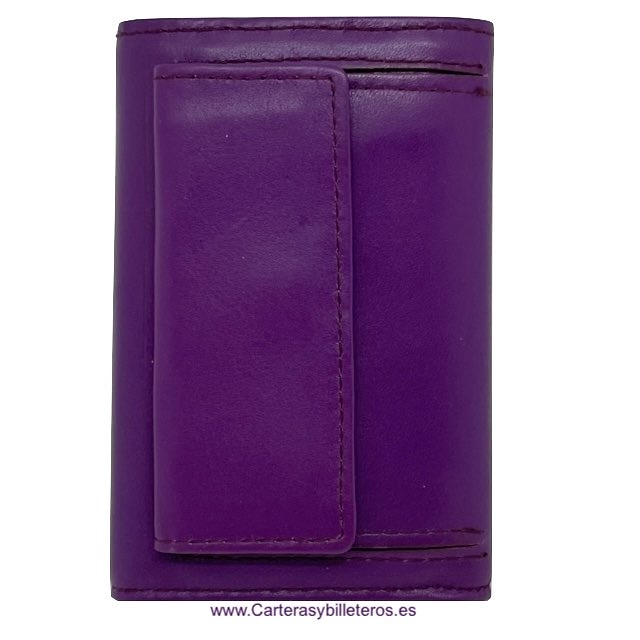 KEY WITH PURSE IN LUXURY LEATHER WITH 6 SNAP MULTISERVICES 