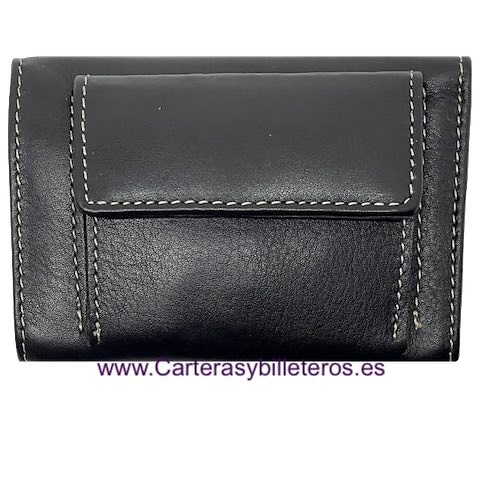 KEY WITH PURSE IN LUXURY LEATHER WITH 6 SNAP MULTISERVICES 