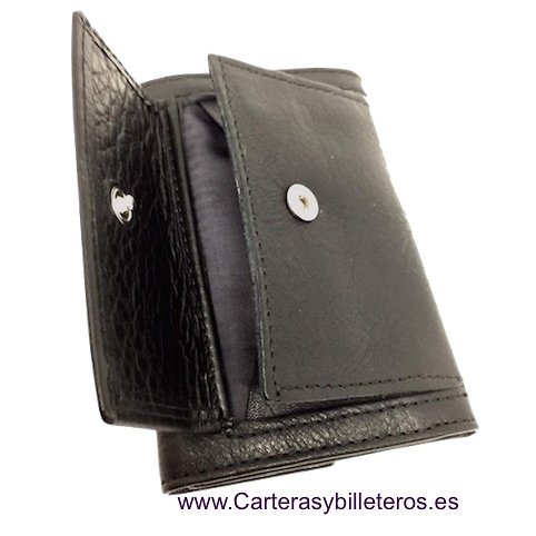 KEY WITH PURSE IN LUXURY LEATHER WITH 6 SNAP MULTISERVICES 