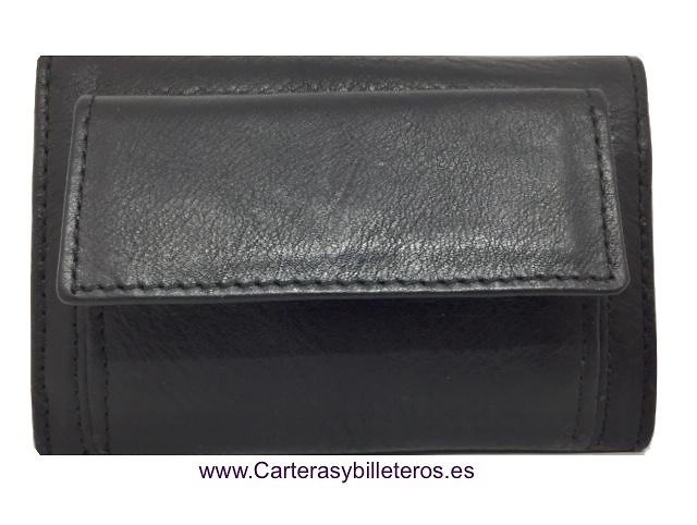 KEY WITH PURSE IN LUXURY LEATHER WITH 6 SNAP MULTISERVICES 