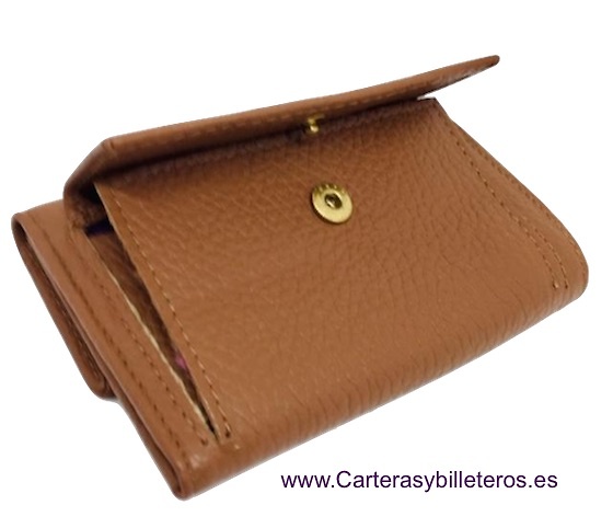 KEY WITH PURSE IN LUXURY LEATHER WITH 6 SNAP MULTISERVICES 