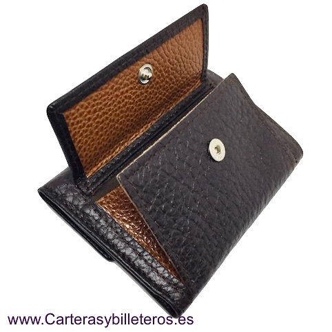 KEY WITH PURSE IN LUXURY LEATHER WITH 6 SNAP MULTISERVICES 