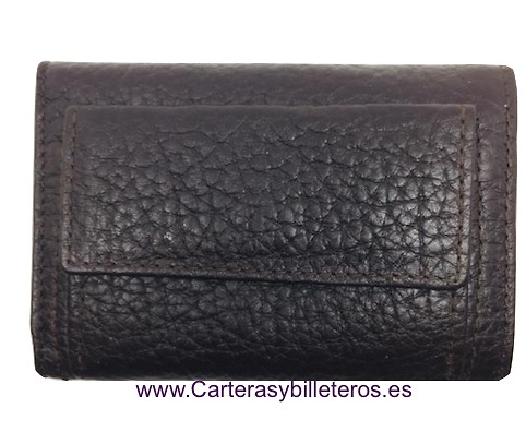 KEY WITH PURSE IN LUXURY LEATHER WITH 6 SNAP MULTISERVICES 