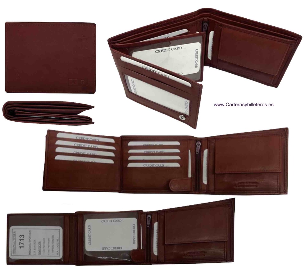 LARGE CAPACITY LEATHER PURSE WALLET 