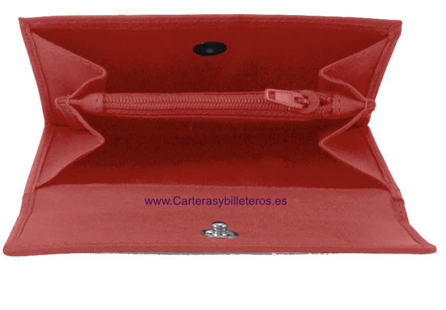 LARGE LEATHER WOMEN'S WALLET WITH SUPER CAPACITY OF CARDS WHEN CARRYING ADDITIONAL REMOVABLE CARD HOLDER = SET TWO PIECES 