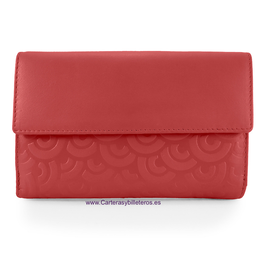 LARGE LEATHER WOMEN'S WALLET WITH SUPER CAPACITY OF CARDS WHEN CARRYING ADDITIONAL REMOVABLE CARD HOLDER = SET TWO PIECES 