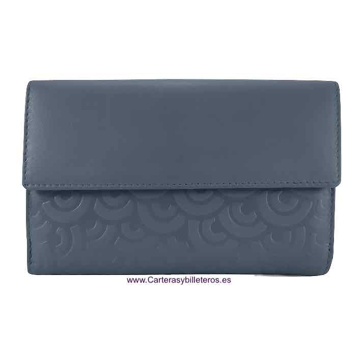 LARGE LEATHER WOMEN'S WALLET WITH SUPER CAPACITY OF CARDS WHEN CARRYING ADDITIONAL REMOVABLE CARD HOLDER = SET TWO PIECES 