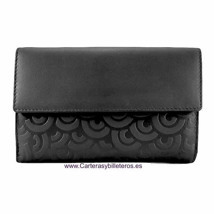 LARGE LEATHER WOMEN'S WALLET WITH SUPER CAPACITY OF CARDS WHEN CARRYING ADDITIONAL REMOVABLE CARD HOLDER = SET TWO PIECES 