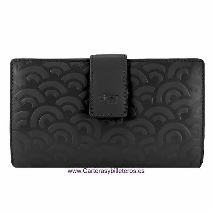 LARGE LEATHER WOMEN'S WALLET WITH SUPER CAPACITY OF CARDS WHEN CARRYING ADDITIONAL REMOVABLE CARD HOLDER = SET TWO PIECES 