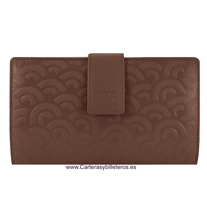 LARGE LEATHER WOMEN'S WALLET WITH SUPER CAPACITY OF CARDS WHEN CARRYING ADDITIONAL REMOVABLE CARD HOLDER = SET TWO PIECES 