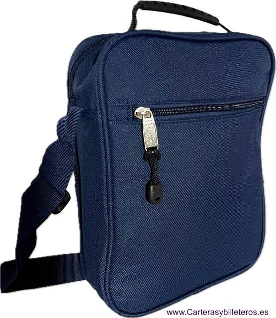 LARGE MEN'S SHOULDER BAG WITH 4 POCKETS AND HAND STRAP 