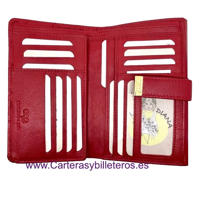 LARGE QUILTED NAPPA NAPPA LEATHER WOMEN'S WALLET WITH COIN POUCH 