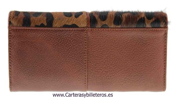 LARGE WOMAN WALLET WITH COMBINED SKIN AND JEWEL CLOSURE 