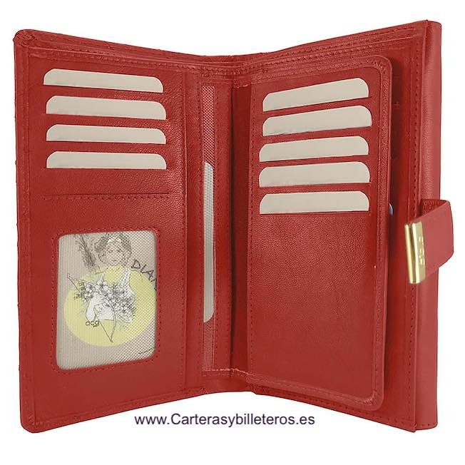 LARGE WOMEN'S NAPPA NAPPA LEATHER WALLET WITH COIN PURSE AND LARGE CARD HOLDER FOR 23 CARDS 