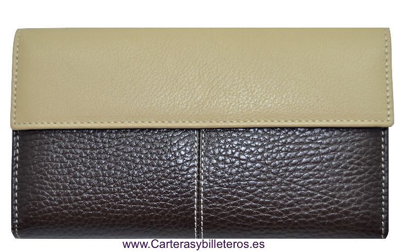 LARGUE WALLET WOMEN'S WITH A LEATHER BOW MADE IN SPAIN 