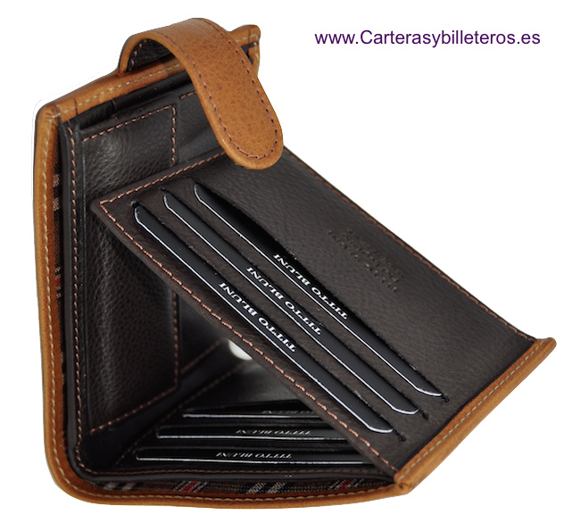 LEATHER AND LEATHER MAN WALLET MARK TITTO BLUNI 