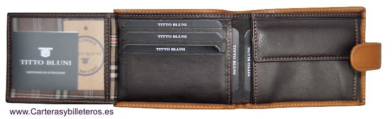 LEATHER AND LEATHER MAN WALLET MARK TITTO BLUNI 