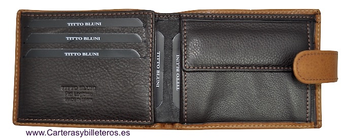 LEATHER AND LEATHER MAN WALLET MARK TITTO BLUNI 