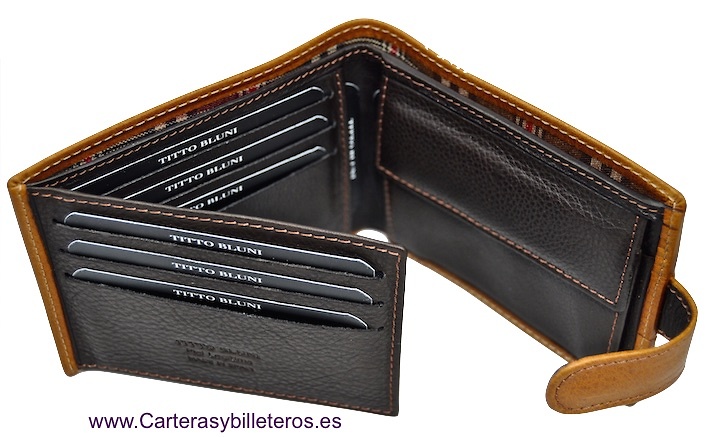 LEATHER AND LEATHER MAN WALLET MARK TITTO BLUNI 