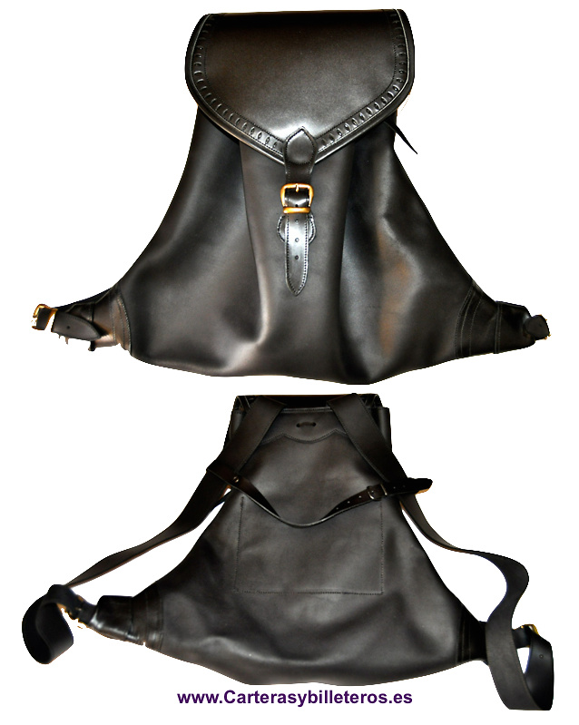 LEATHER BACKPACK HANDMADE IN SPAIN 