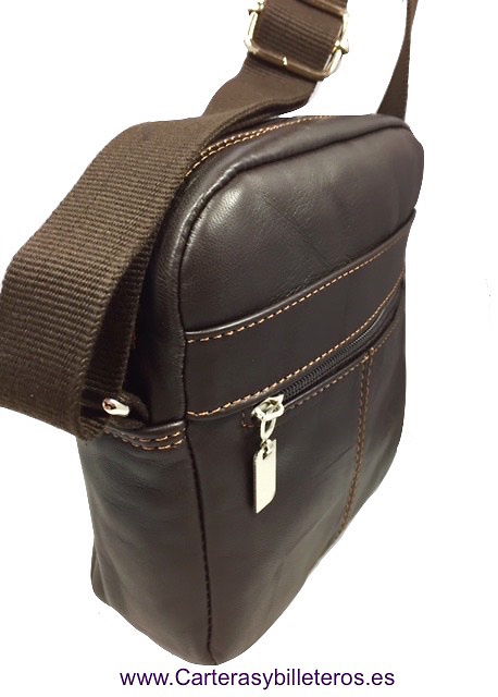 LEATHER BAG MAN WITH SHOULDER MADE IN SPAIN 