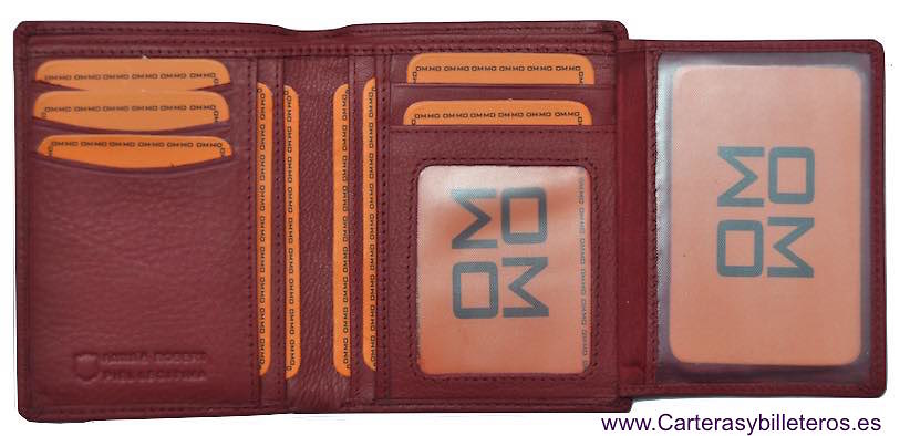 LEATHER BUSINESS CARD HOLDER WALLET NAPA HIGH GAM LUX 