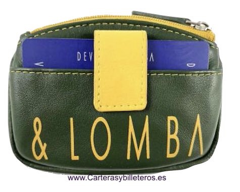 LEATHER CARD HOLDER PURSE WITH THREE COMPARTMENTS BY DEVOTA & LOMBA 