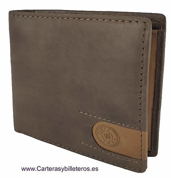 LEATHER CARD WALLET TWO TONE AND RFID 