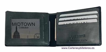 LEATHER CARD WALLET TWO TONE AND RFID 