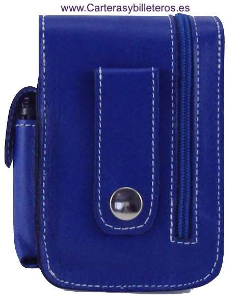 LEATHER CIGARETTE CASE WITH WALLET AND FOLDER LIGHTER - 7 colors - 