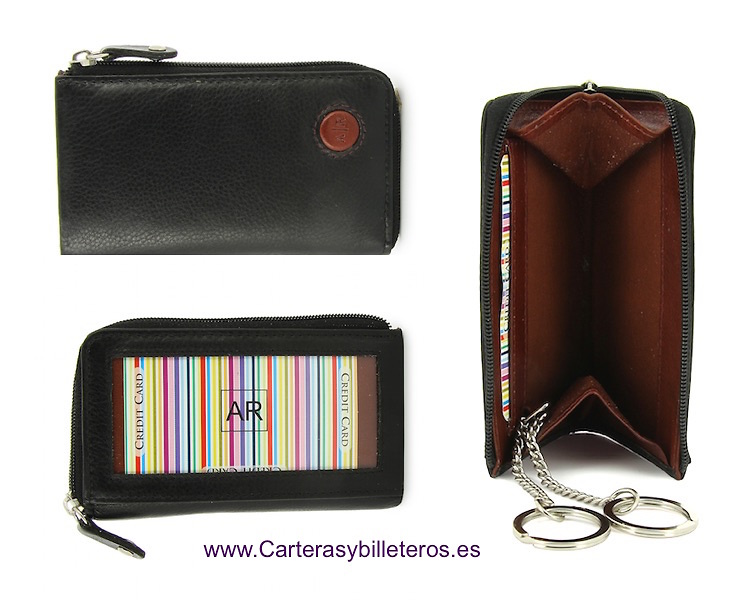 LEATHER HEY CHAIN AND PURSE CARD HOLDER 