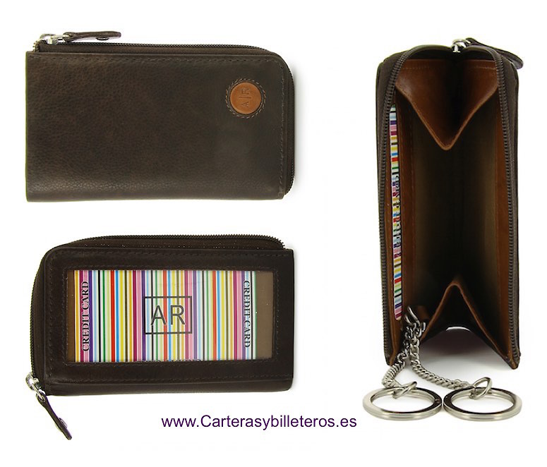 LEATHER HEY CHAIN AND PURSE CARD HOLDER 