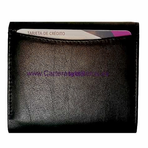 LEATHER PURSE WALLET WITH FOLDED WALLET AND OUTER COIN PURSE 