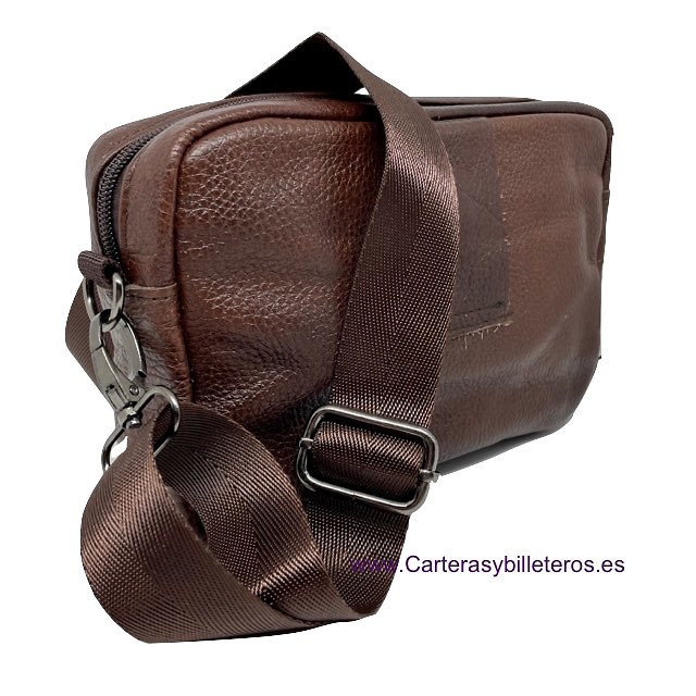 LEATHER SHOULDER AND WAIST CROSSBODY BAG 