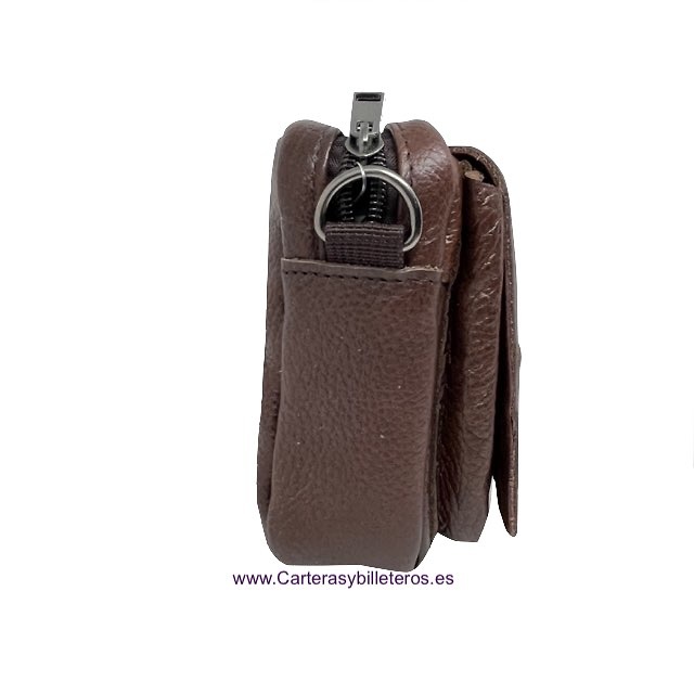 LEATHER SHOULDER AND WAIST CROSSBODY BAG 