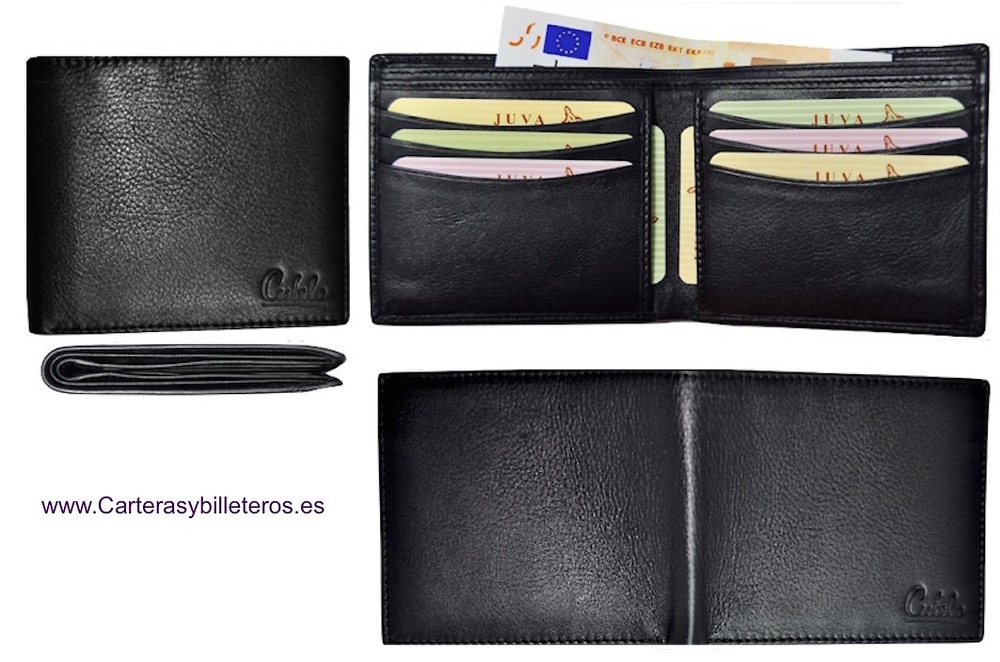 LEATHER WALLET CARD FROM UBRIQUE (SPAIN) ULTRA-THIN BRAND CUBILO 