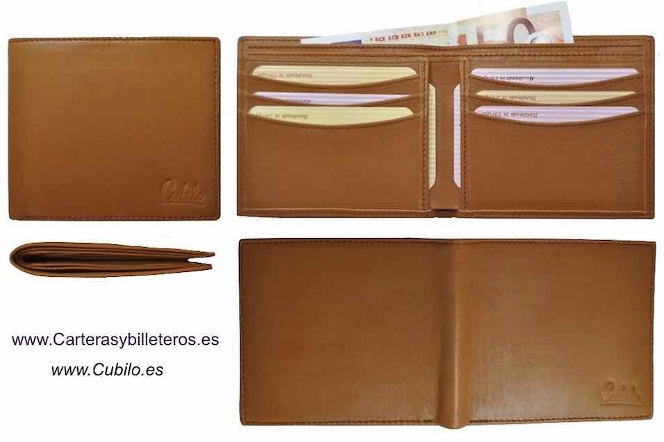 LEATHER WALLET CARD FROM UBRIQUE (SPAIN) ULTRA-THIN BRAND CUBILO 