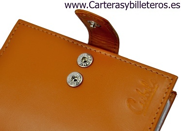 LEATHER WALLET CARD HOLDER 26 CARDS CUBILO BRAND 