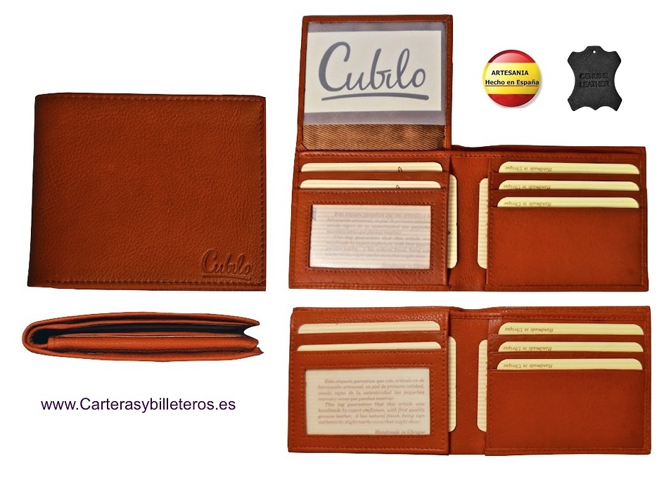 LEATHER WALLET CARD HOLDER BRAND CUBILO HANDMADE IN UBRIQUE 