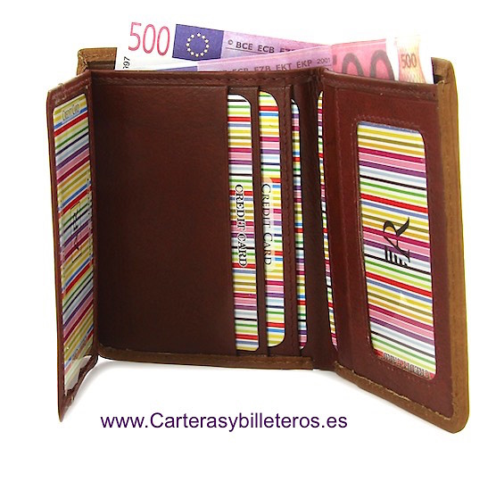 LEATHER WALLET CARD TWO TONE 