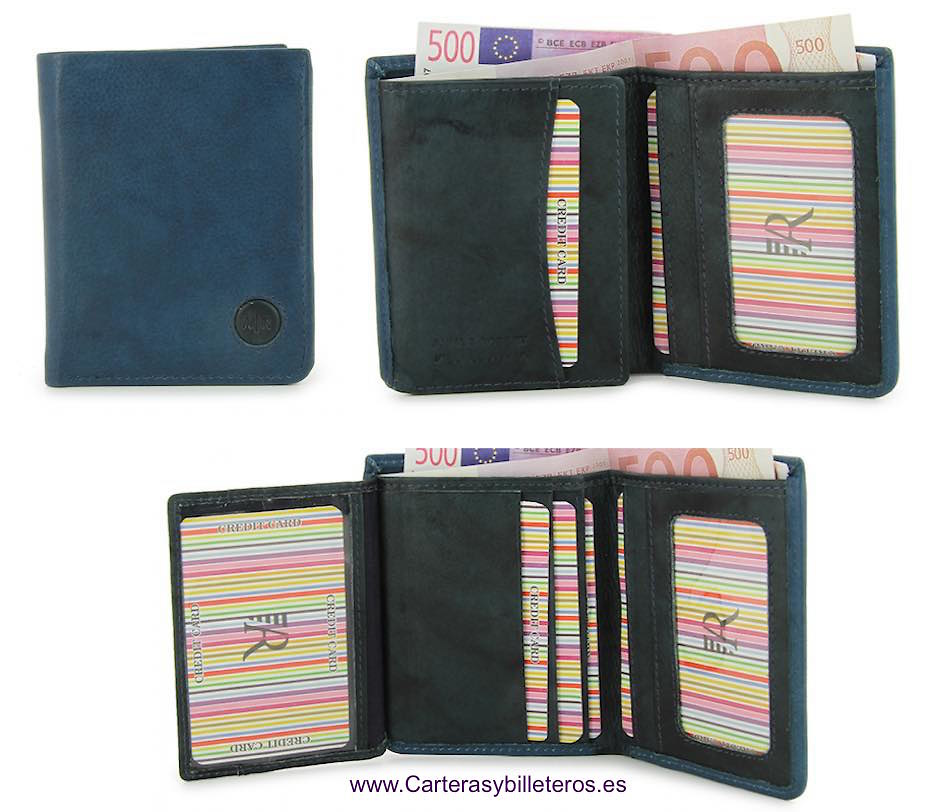 LEATHER WALLET CARD TWO TONE 