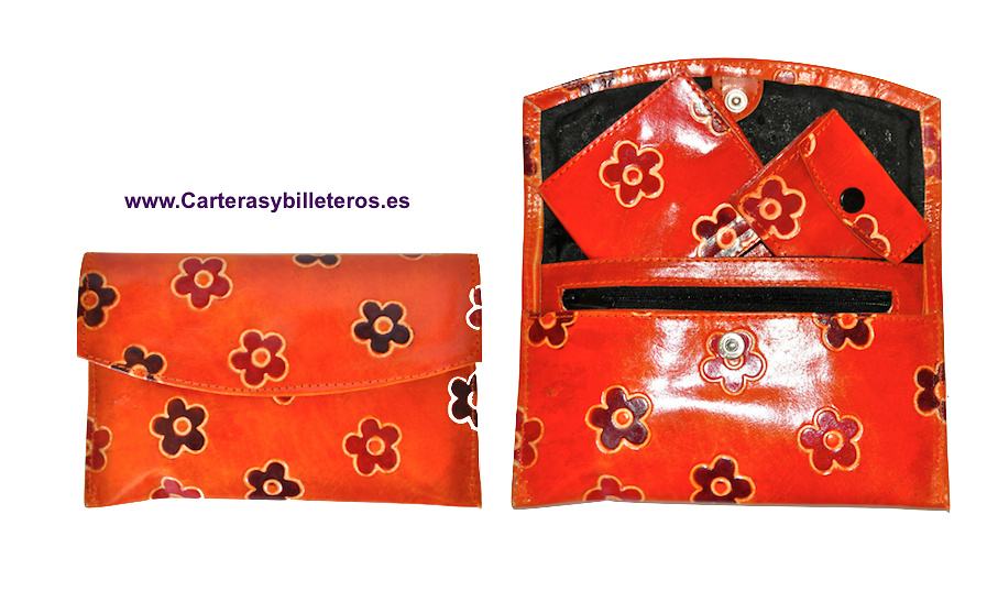 LEATHER WALLET PURSE -3 PIECE SET- 