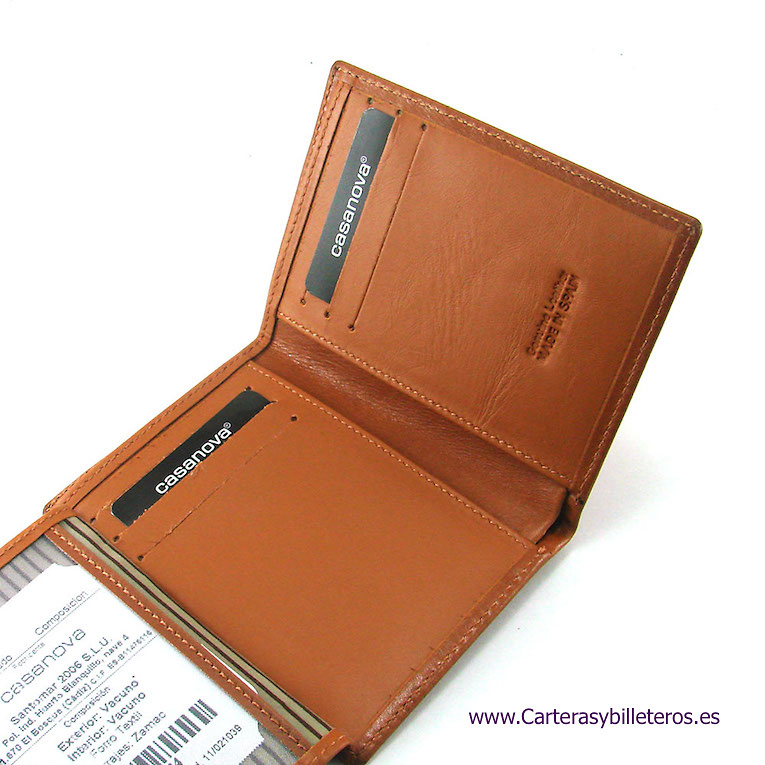 LEATHER WALLET WITH PURSE PREMIUM QUALITY MADE IN SPAIN 