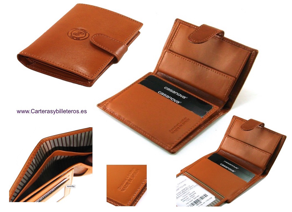 LEATHER WALLET WITH PURSE PREMIUM QUALITY MADE IN SPAIN 